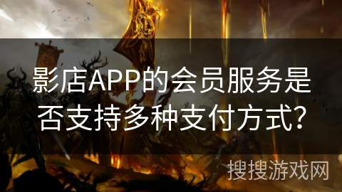 影店APP的会员服务是否支持多种支付方式？