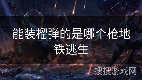 能装榴弹的是哪个枪地铁逃生