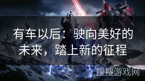 有车以后：驶向美好的未来，踏上新的征程