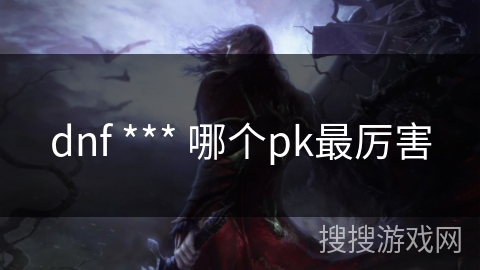 dnf *** 哪个pk最厉害