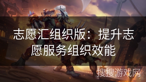 志愿汇组织版：提升志愿服务组织效能