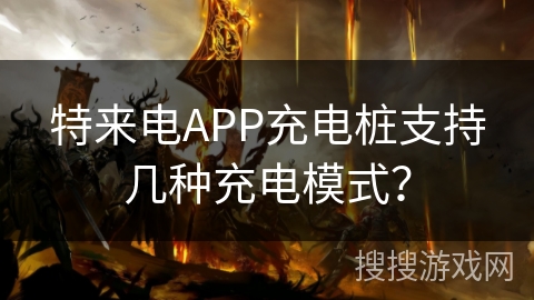 特来电APP充电桩支持几种充电模式？