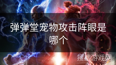 弹弹堂宠物攻击阵眼是哪个