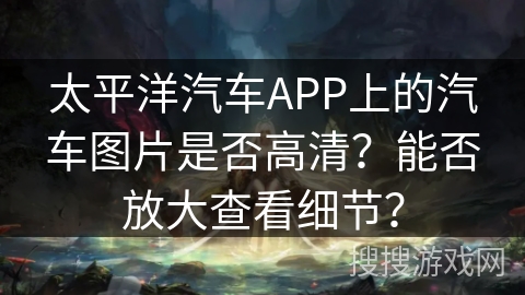 太平洋汽车APP上的汽车图片是否高清？能否放大查看细节？