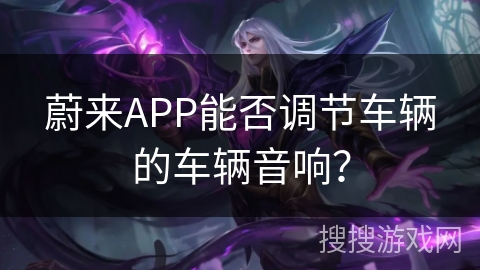 蔚来APP能否调节车辆的车辆音响？