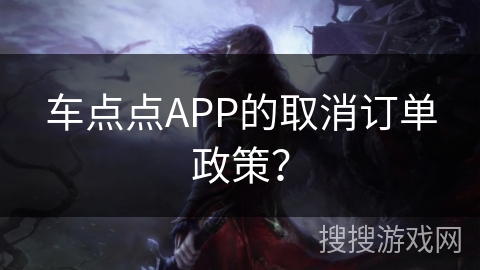 车点点APP的取消订单政策？