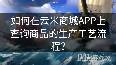 如何在云米商城APP上查询商品的生产工艺流程？