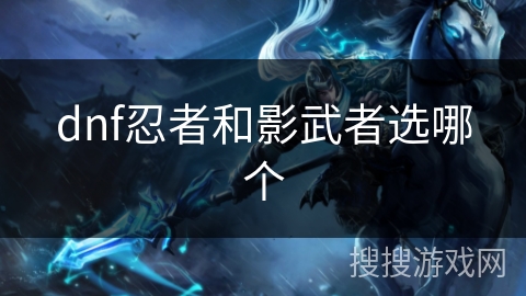 dnf忍者和影武者选哪个