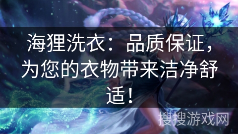 海狸洗衣：品质保证，为您的衣物带来洁净舒适！