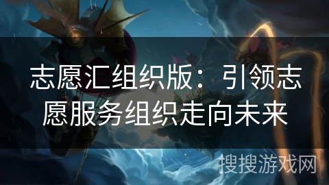 志愿汇组织版:引领志愿服务组织走向未来 志愿汇组织版:引领志愿服务组织走向未来