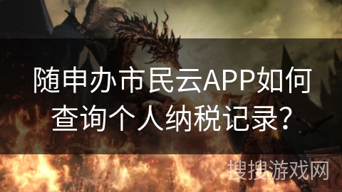 随申办市民云APP如何查询个人纳税记录？