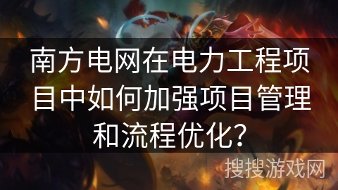 南方电网在电力工程项目中如何加强项目管理和流程优化？