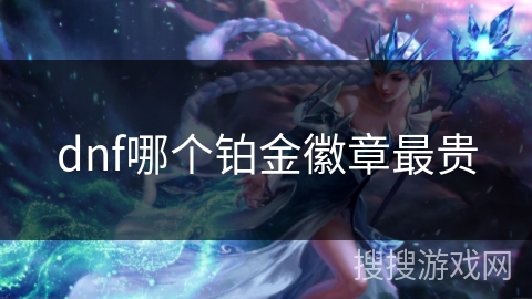 dnf哪个铂金徽章最贵