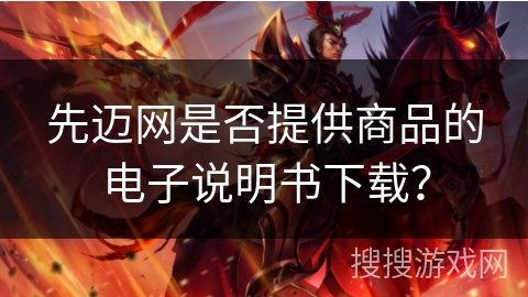 先迈网是否提供商品的电子说明书下载？