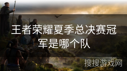 王者荣耀夏季总决赛冠军是哪个队