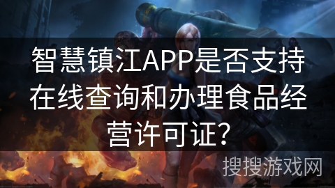 智慧镇江APP是否支持在线查询和办理食品经营许可证？