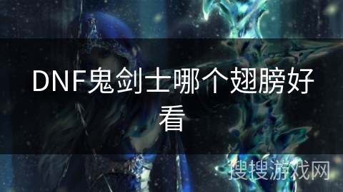 DNF鬼剑士哪个翅膀好看
