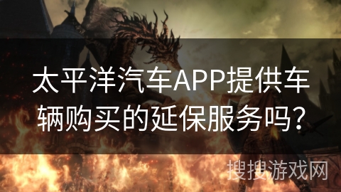 太平洋汽车APP提供车辆购买的延保服务吗？