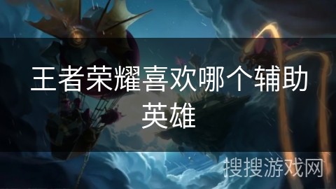 王者荣耀喜欢哪个辅助英雄