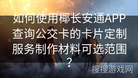 如何使用椰长安通APP查询公交卡的卡片定制服务制作材料可选范围？