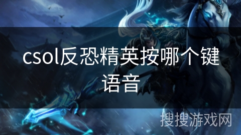 csol反恐精英按哪个键语音