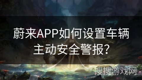 蔚来APP如何设置车辆主动安全警报？
