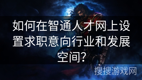 如何在智通人才网上设置求职意向行业和发展空间？