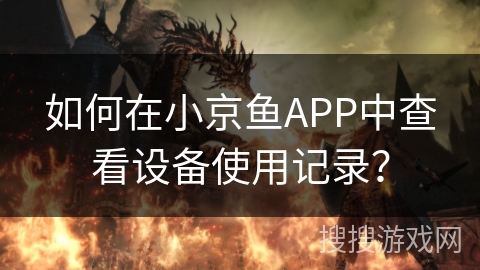 如何在小京鱼APP中查看设备使用记录？