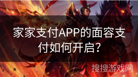 家家支付APP的面容支付如何开启？