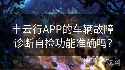 丰云行APP的车辆故障诊断自检功能准确吗？