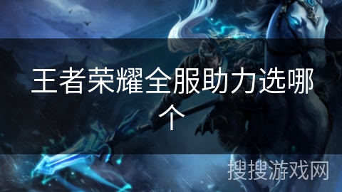 王者荣耀全服助力选哪个