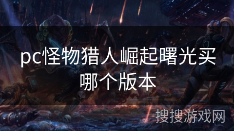 pc怪物猎人崛起曙光买哪个版本