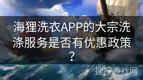 海狸洗衣APP的大宗洗涤服务是否有优惠政策？