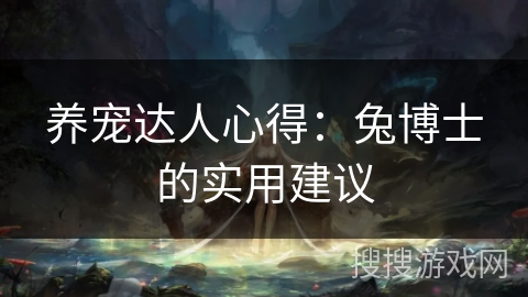 养宠达人心得：兔博士的实用建议