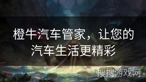 橙牛汽车管家，让您的汽车生活更精彩