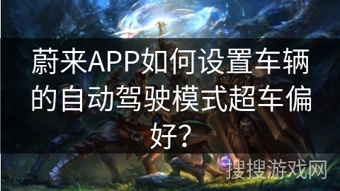 蔚来APP如何设置车辆的自动驾驶模式超车偏好？
