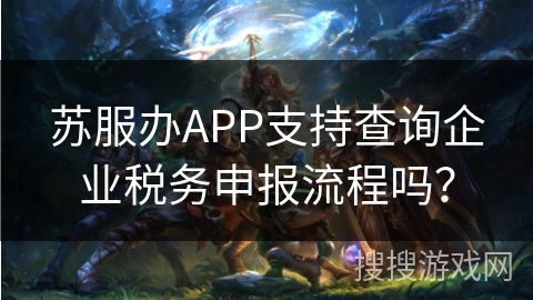 苏服办APP支持查询企业税务申报流程吗？