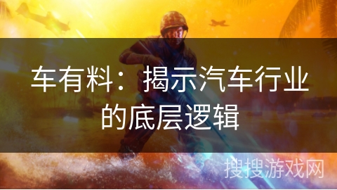 车有料：揭示汽车行业的底层逻辑