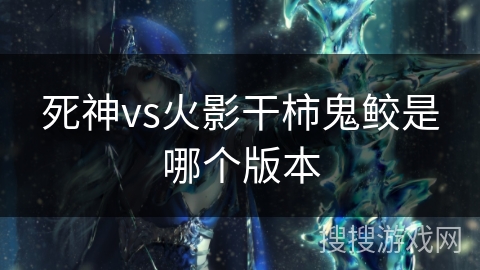 死神vs火影干柿鬼鲛是哪个版本 死神vs火影干柿鬼鲛是哪个版本