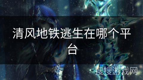 清风地铁逃生在哪个平台 清风地铁逃生在哪个平台