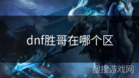 dnf胜哥在哪个区 dnf胜哥在哪个区