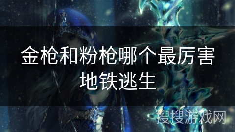 金枪和粉枪哪个最厉害地铁逃生 金枪和粉枪哪个最厉害地铁逃生