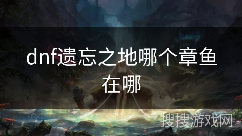 dnf遗忘之地哪个章鱼在哪
