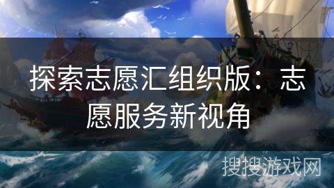 探索志愿汇组织版：志愿服务新视角