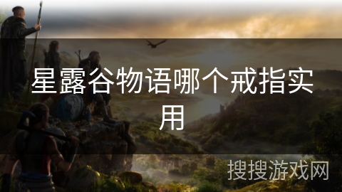 星露谷物语哪个戒指实用