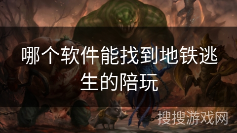 哪个软件能找到地铁逃生的陪玩