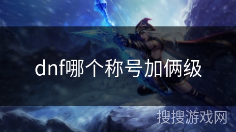 dnf哪个称号加俩级