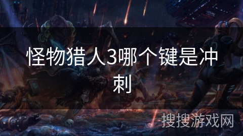 怪物猎人3哪个键是冲刺