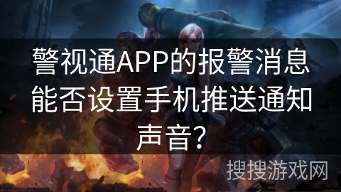 警视通APP的报警消息能否设置手机推送通知声音？