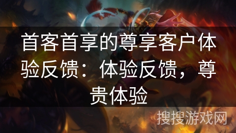 首客首享的尊享客户体验反馈：体验反馈，尊贵体验